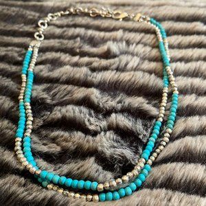 NWOT Lucky Brand Turquoise/Silver Necklace